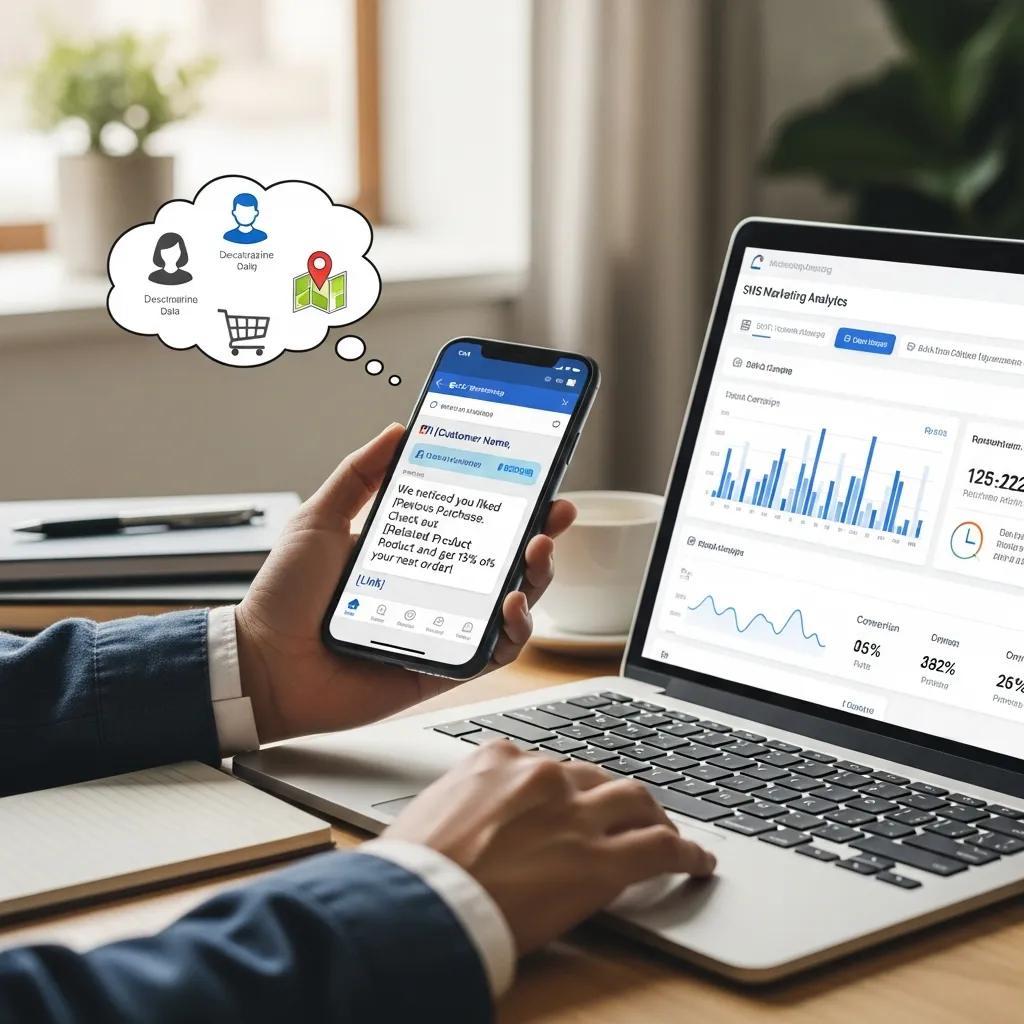 Advanced SMS personalization strategy dashboard with customer segmentation and automation workflows
