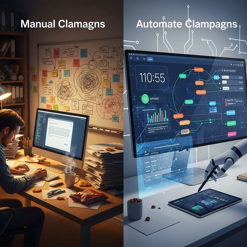 Infographic explaining internal system mechanics and automation process flow