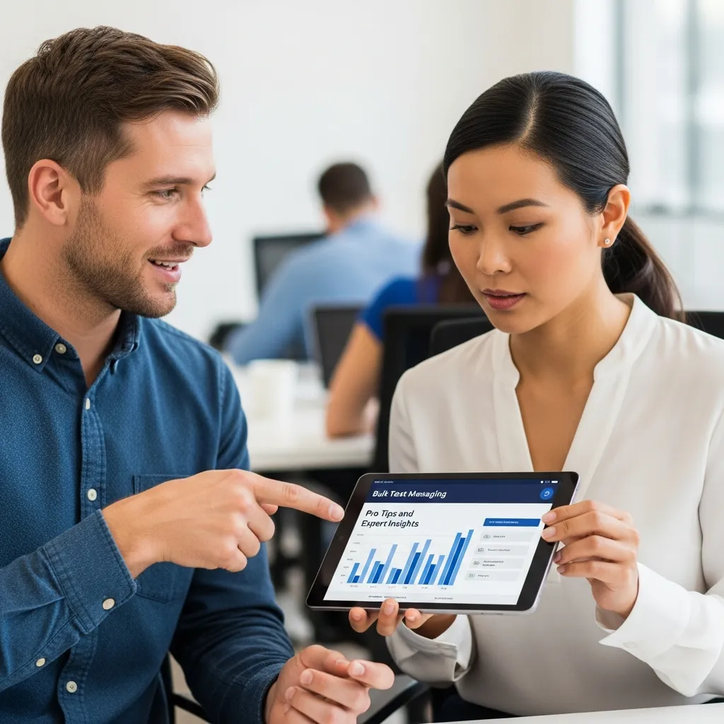 Business team discussing advanced bulk SMS marketing techniques for higher conversions