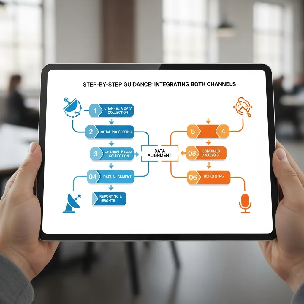 Workflow diagram combining SMS and email marketing for customer engagement strategy