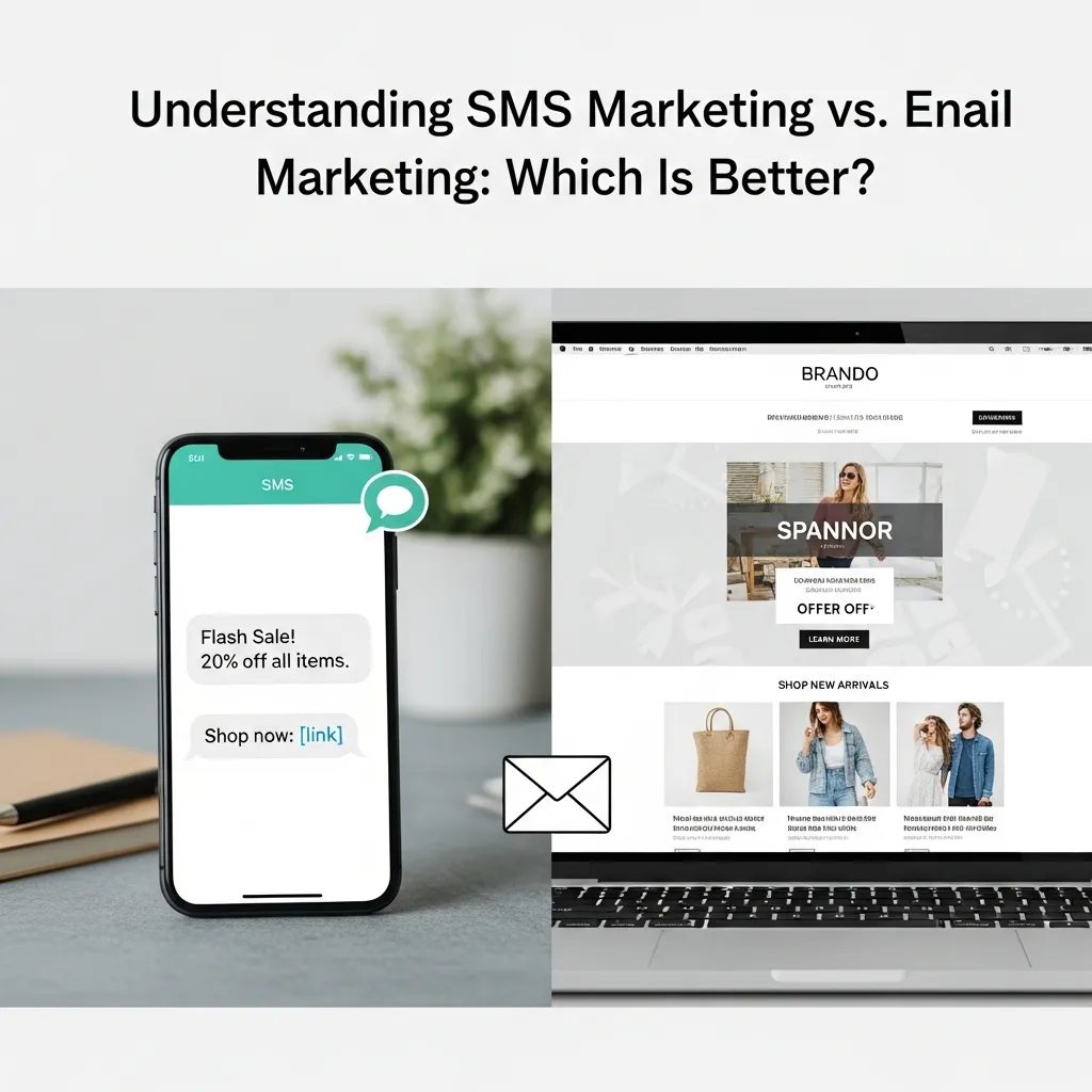 SMS marketing vs email marketing comparison showing engagement rates and open rates